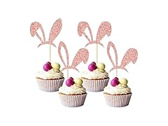 24Pcs Happy Easter Cupcake Toppers