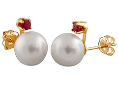 Freshwater Pearl Rubie Earrings