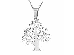 Ladies Stainless Steel Tree of Life Pendant