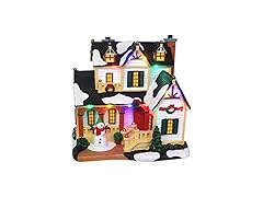 Christmas Village House with Snowman