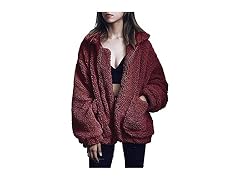Comeon Women's (2XL) Women's Coat Casual Lap Burgu