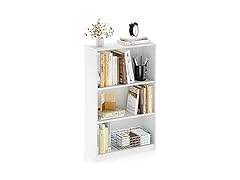 Furinno JAYA 3-Tier Bookshelf, White