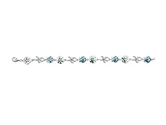 Sterling Silver Created Opal Nautical Bracelet