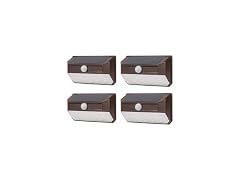Home Zone Security ES01185G 4Pk Solar Power Security Wall 
