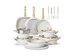 24 Pcs White Cookware Set