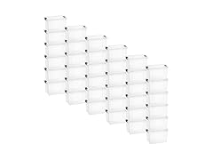 Superio Clear Storage Box with Lid, 2.5 Quart 36 Pack
