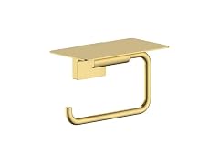 hansgrohe AddStoris S 6" Toilet Paper Holder w Shelf, Gold Optic