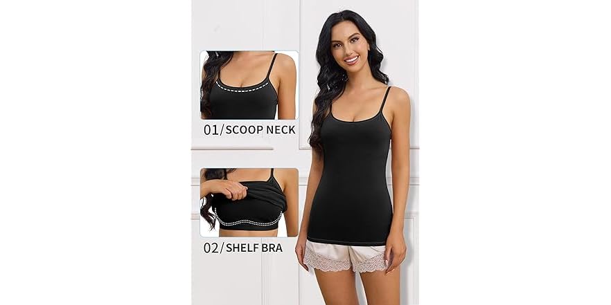 Luisa™ - CamiTank Spaghetti-Top mit integriertem BH