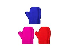 SATINIOR 6 Pairs Toddler Knit Mittens