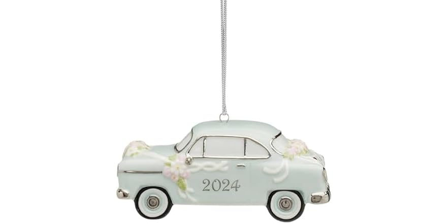 Lenox 2024 Just Married Vintage Car Ornament