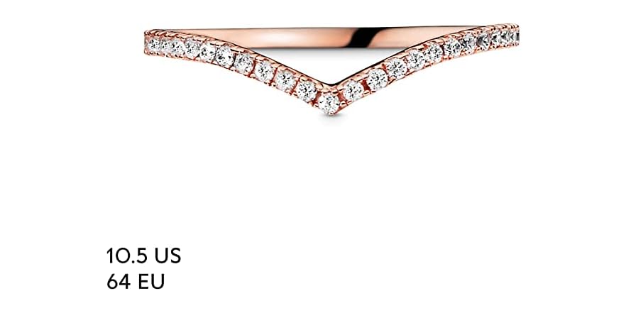 Pandora Sparkling Wishbone Cubic Zirconia Ring
