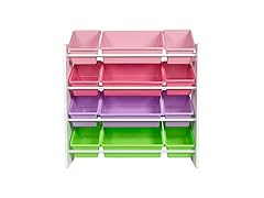 HoneyCanDo Kids Toy Organizer, Pastel
