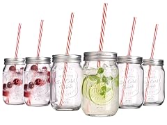 12Pc 15oz Mason Glass Drinking Jars