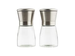 TableCraft 12835 Glass Salt & Pepper Mill Set