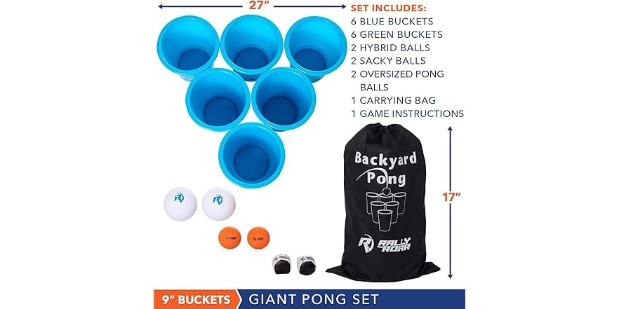 Rally Roar Jumbo Premium Beer Pong Set