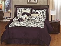 Zebra 7pc Comforter Set - Purple - 2 Sizes