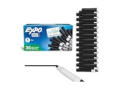 EXPO Dry Erase Markers, Low Odor Ink, Bl