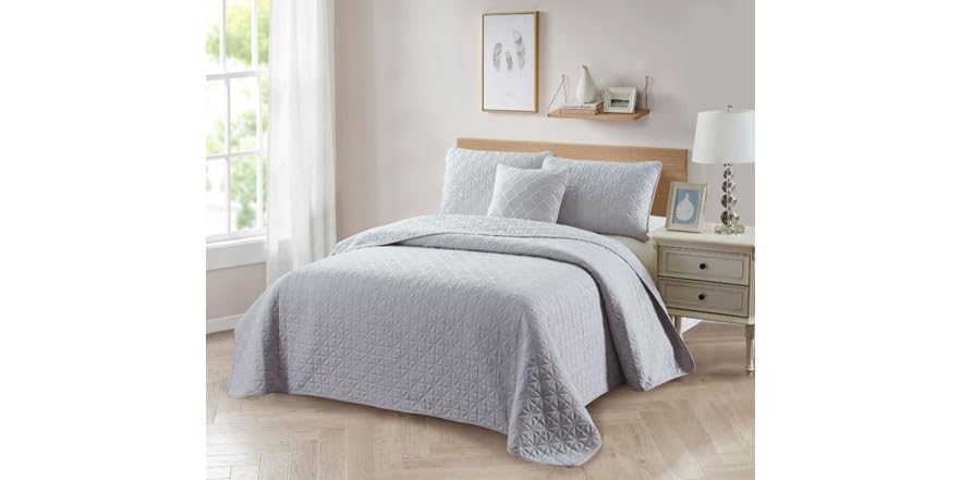 Bibb Home Solid Reversible Quilt Sets
