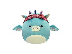 Squishmallows Original 14" Tatiana Teal Dragon with Red Bandana