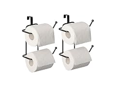 Basicwise 2-pcs Over-The-Side Tank Double Toilet Paper Holder