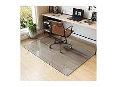 Koonmi Grey Glass Chair Mat 36" x 55"