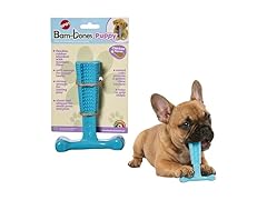 SPOT Bam-Bones Puppy T-Bone Dog Chew Toy- 6" Blue