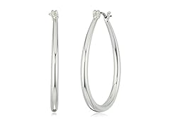 Chaps Womens Oval Tubular Hoop Earrings
