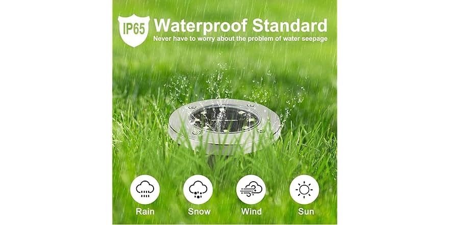 (12 Pack) Rayolon Solar Ground Lights | White