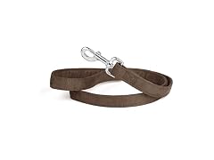 Dogline Comfort Microfiber Flat Leash for Dogs, Brown