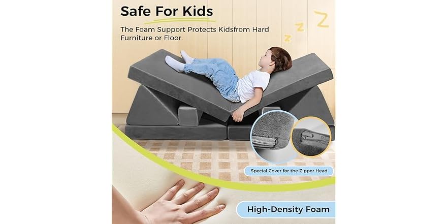 18-Piece Kids Modular Play Couch – Build, Stack & Lounge Fun - Image 5