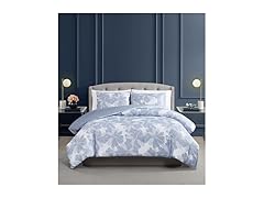 Vince Camuto Organic Floral 100% Cotton 3 Piece Full/Queen Duvet Set