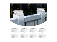 Brightever 4x4 3.5x3.5 Solar Post Cap Lights 8-Pack White