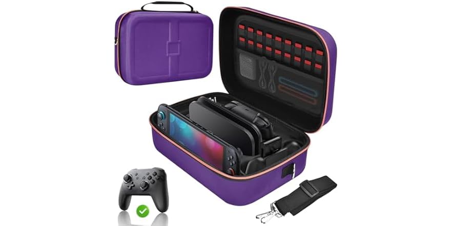 Gorixer Switch 2 Carrying Case (Hard EVA, 18 Game Cards, Shoulder Strap)