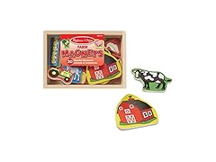 Melissa & Doug 20 Wooden Farm Magnets in a Box