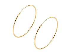 14K Gold Plated Endless Hoop 60mm