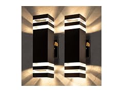 Tesjaso Dusk-to-Dawn Wall Sconce 2-Pack