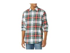 Amazon Essentials Men (XS) Shirt Red White Tartan