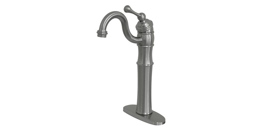 Victorian Vessel Sink Faucet, Satin Nickel