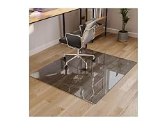 Koonmi Grey Glass Chair Mat 42" x 48"
