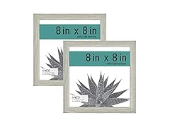 Picture Frame Set 8x8 Gray Woodgrain