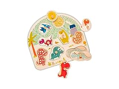 B. toys B. toys – Stomping Dinos – Wooden Peg Pu
