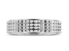 6 MM  Grated Men's Titanium Ring