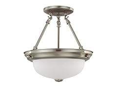 2-Light 11" Semi-Flush, Brushed Nickel