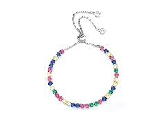 White Gold Adjustable Tennis Bracelet