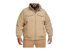 Dockers Men Quilted Lined Flight Bomber Jacket