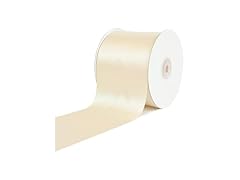 Creative Ideas, Satin 3" Inch Ribbon, 25 Yards, Ivory