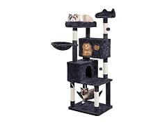 Yaheetech 64.5in Cat Tree for Large Cats, Black