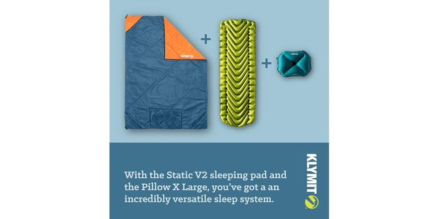 thumbnail image 2 of Klymit Horizon Packable Camping Blanket | PrimaLoft Insulation, Water-Resistant | 58" X 80" | Blue/Black 2 of 13