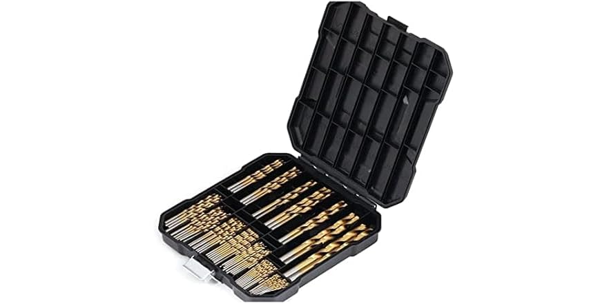 UTEYEEW 99Pcs Titanium Drill Bit