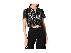 The Drop Women’s Doca Lace Tie Front Top